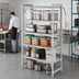 Thumbnail image #3 for Cambro Camshelving Premium 21 x 36 x 84-Inch 5-Shelf Stationary Starter Unit, Vented and Solid, Speckled Gray