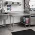 Thumbnail image #2 for Eagle Group Straight Clean Dishtable, 30 x 30 Inch, Left-to-Right, 304 Stainless Steel Top