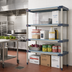 Thumbnail image #2 for MetroMax 4 60-Inch W x 24-Inch D x 74-Inch H Blue Add-On Polymer Shelving Unit