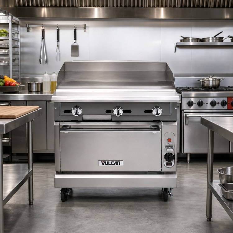 Product image #3 for Vulcan V Series 36-Inch Heavy Duty Gas Griddle Range with Cabinet Base