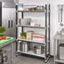 Thumbnail image #2 for Cambro Camshelving Elements XTRA 4-Tier Stationary Starter Unit, 24 x 48 x 64 Inch Solid Polymer Shelving, Speckled Gray