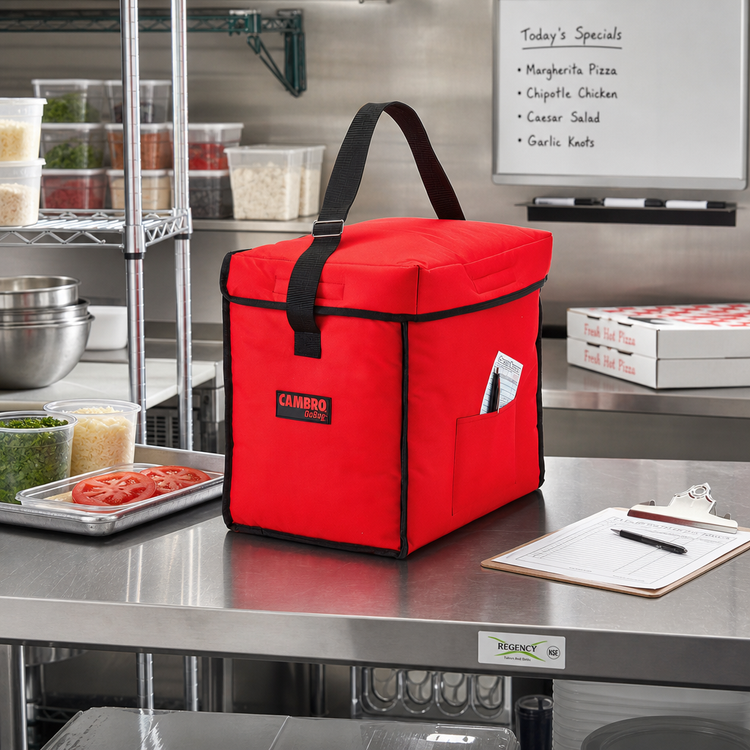 Product image #2 for Cambro GoBag Small Top Loading Insulated Delivery Bag, Red, 13 x 9 x 13 Inches