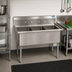 Thumbnail image #2 for BK Resources Three-Compartment Stainless Steel Sink, No Drainboards, 24