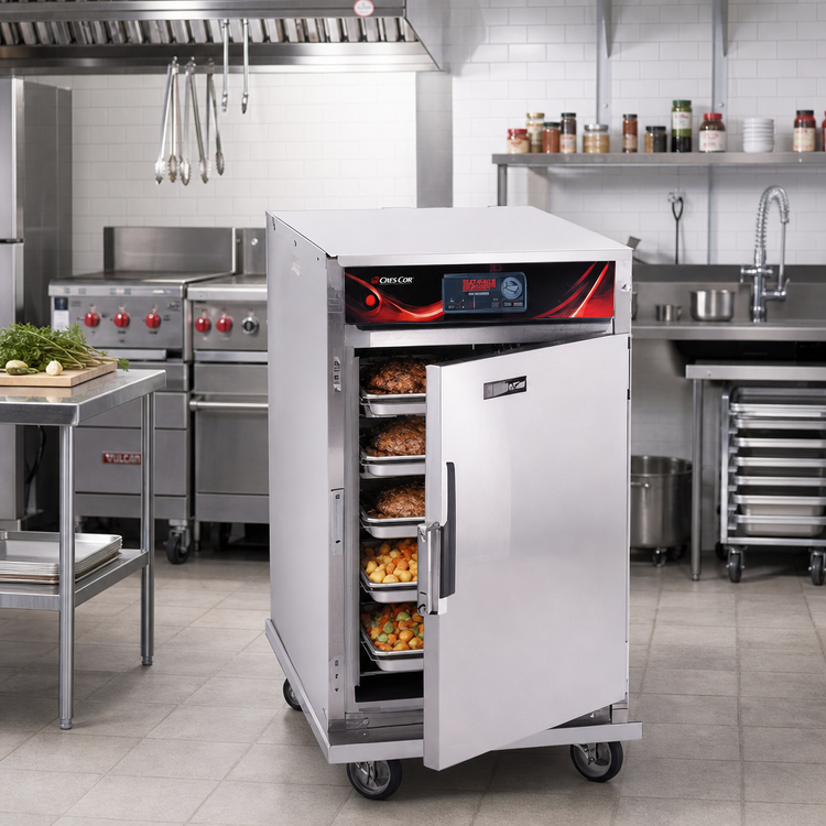 Product image #2 for Cres Cor Roast-N-Hold Mobile Half-Size Gentle Convection Cook and Hold Oven, 9 Full-Size Pan Capacity, 240V, 3-Phase