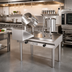 Thumbnail image #2 for Direct Steam Kettle Cabinet Assembly with 40 Quart Hand Tilt Kettle, 2/3 Jacketed, and 30-Inch Stainless Steel Table