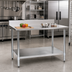 Thumbnail image #2 for Eagle Deluxe Series 84-Inch x 24-Inch Stainless Steel Work Table with 4-1/2-Inch Backsplash and Undershelf