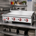 Thumbnail image #2 for Omcan 48-Inch Countertop Natural Gas Griddle with Thermostatic Controls and 1-Inch Polished Steel Plate