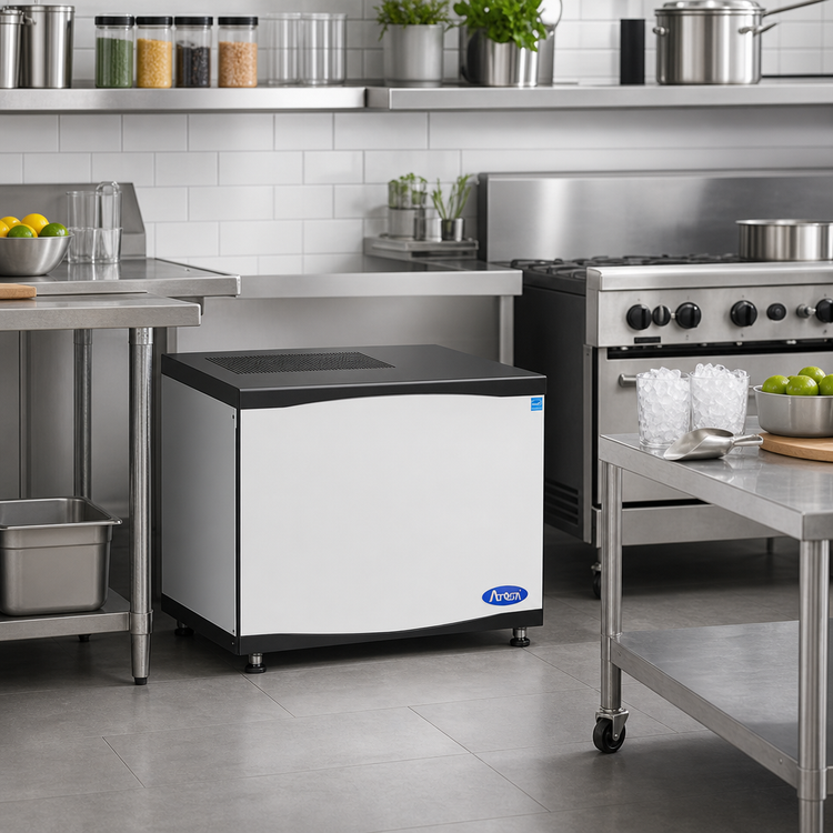 Product image #2 for Atosa 460 lb/Day Half-Dice Cube Ice Machine, Air-Cooled, Self-Contained