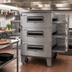 Thumbnail image #2 for Lincoln Impinger 3200 Series 3240-3N Triple Deck Natural Gas Conveyor Pizza Oven Package