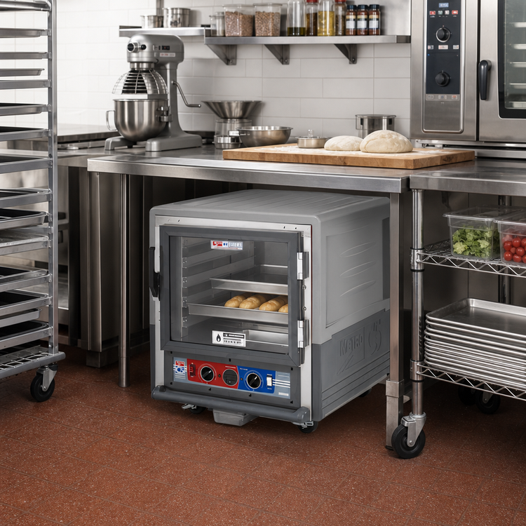 Product image #2 for Metro C5 3 Series Under Counter Combination Heated Holding and Proofing Cabinet, Gray Insulation Armour, Clear Door, 10 Pan Capacity