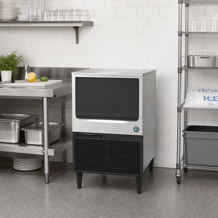 Product image #2 for Hoshizaki KM-161BAJ Cube-Style Ice Maker With Bin, Air-Cooled, 163 lb/Day Production, 78 lb Storage