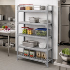 Thumbnail image #3 for Cambro Camshelving® Premium CPSK1836VS5480 Polymer Shelving Kit, 18" x 36", 5-Shelf, Mixed Vented/Solid, Speckled Gray
