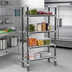 Thumbnail image #2 for Cambro Camshelving Elements XTRA High Density Mobile Starter Unit, 18-Inch x 48-Inch x 70-1/4-Inch, 4 Vented Shelves, Speckled Gray