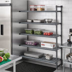 Thumbnail image #2 for Cambro Camshelving® Basics Plus CBA214864V5580 5-Tier Louvered Polymer Add-On Shelving Unit, 21 x 48 x 64 Inches, Brushed Graphite