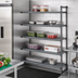 Thumbnail image #2 for Cambro Camshelving Basics Plus 5-Tier Louvered Polymer Add-On Shelving Unit, 21 x 48 x 64 Inches, Brushed Graphite