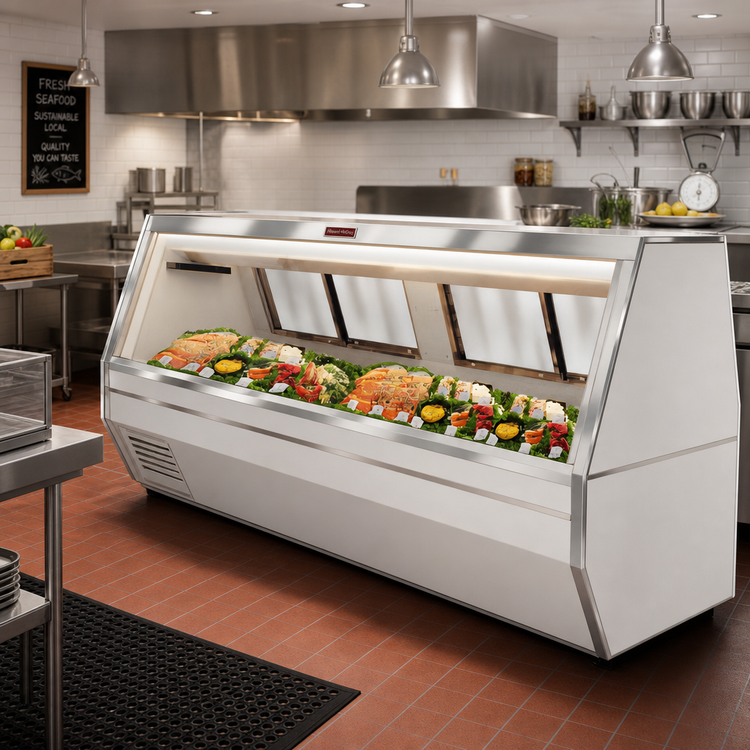 Product image #2 for Howard-McCray 35 Series 71-Inch Self-Contained Double Duty Fish and Poultry Service Case with LED Lighting