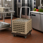 Thumbnail image #3 for Cambro Camdolly® CD2020H131 Dish Rack Dolly with Push Handle, Polyethylene, 350 lb Capacity, 4 Swivel Casters