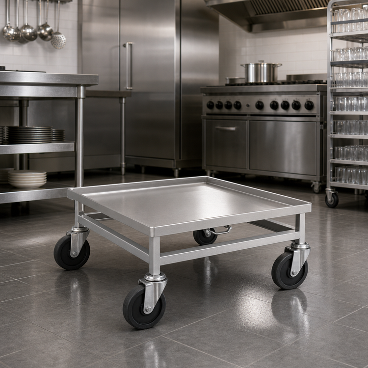 Product image #2 for Aluminum Single-Stack 20 x 20 Cup/Glass Rack Dolly