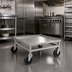 Thumbnail image #2 for Aluminum Single-Stack 20 x 20 Cup/Glass Rack Dolly