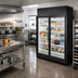 Thumbnail image #2 for True 2-Section Medium Temp Glass Door Retail Merchandiser, Self-Contained, Black Exterior/White Interior, 77.9 Cu. Ft.
