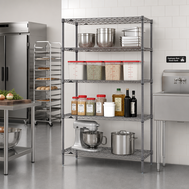 Product image #2 for Super Erecta 30"W x 18"D x 74"H Wire Shelving Starter Unit with 4 Shelves
