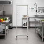 Thumbnail image #2 for Cambro Camshelving® CPMPK2435R480 Premium Series Mobile Shelving Post Kit, 24-Inch W x 35-1/4-Inch H, Speckled Gray, with Locking Casters