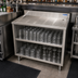 Thumbnail image #3 for BK Resources 36 Inch Stainless Steel Underbar Glass Rack Unit with Drainboard Top, Open Front Base, and Adjustable Shelf