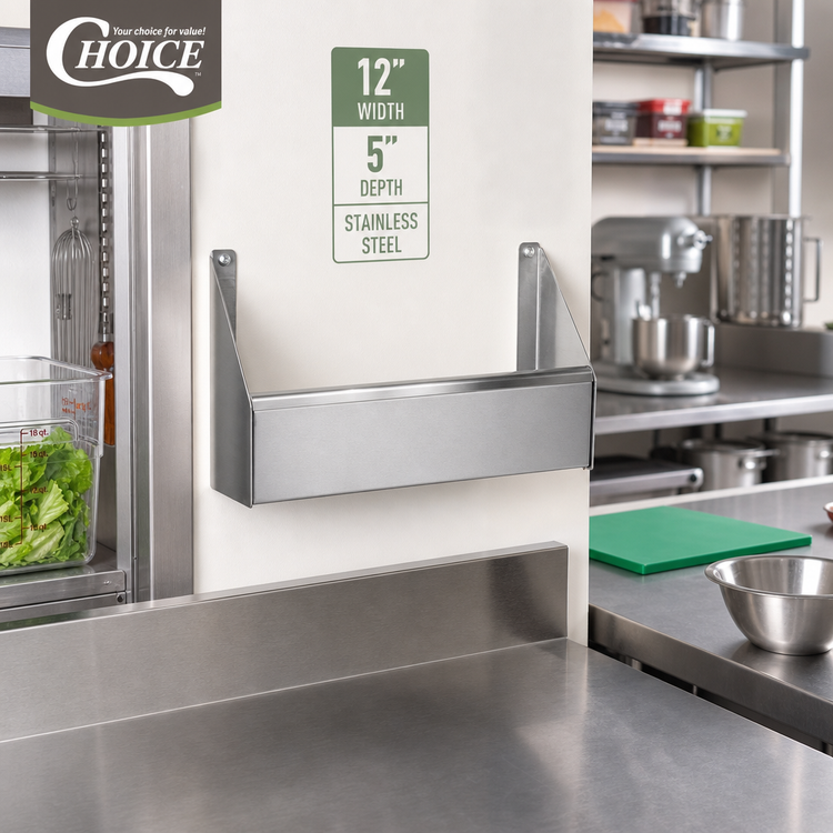 Product image #2 for CHOICE Single Speed Rail, 12-Inch W x 5-Inch D, Stainless Steel
