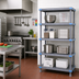 Thumbnail image #2 for Millenia 30-Inch W x 21-Inch D x 74-Inch H Stationary Starter Polymer Shelving Unit with 4 Solid Shelves