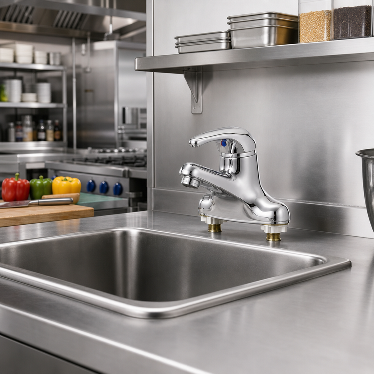 Product image #2 for T&S Brass 4-Inch Centerset Single-Lever Manual Faucet with Ceramic Cartridge and 1.5 GPM Aerator