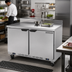 Thumbnail image #2 for Beverage-Air 48-Inch Two-Section Dual Temp Worktop Refrigerator/Freezer, Stainless Steel, Left Refrigerator / Right Freezer