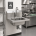 Thumbnail image #2 for Eagle Group Wall-Mounted Hand Sink with 14 x 10 Inch Bowl, 304 Stainless Steel, Electronic Eye Gooseneck Spout