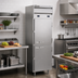 Thumbnail image #2 for Beverage Air P-Series Dual Temp One-Section Reach-In Refrigerator/Freezer with Top-Mounted Self-Contained Refrigeration and Lockable Half-Doors