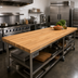 Thumbnail image #2 for John Boos Appalachian Red Oak Blended Rail Edge Grain Island Countertop, 144 x 36 x 1-1/2 Inch, Varnique Finish