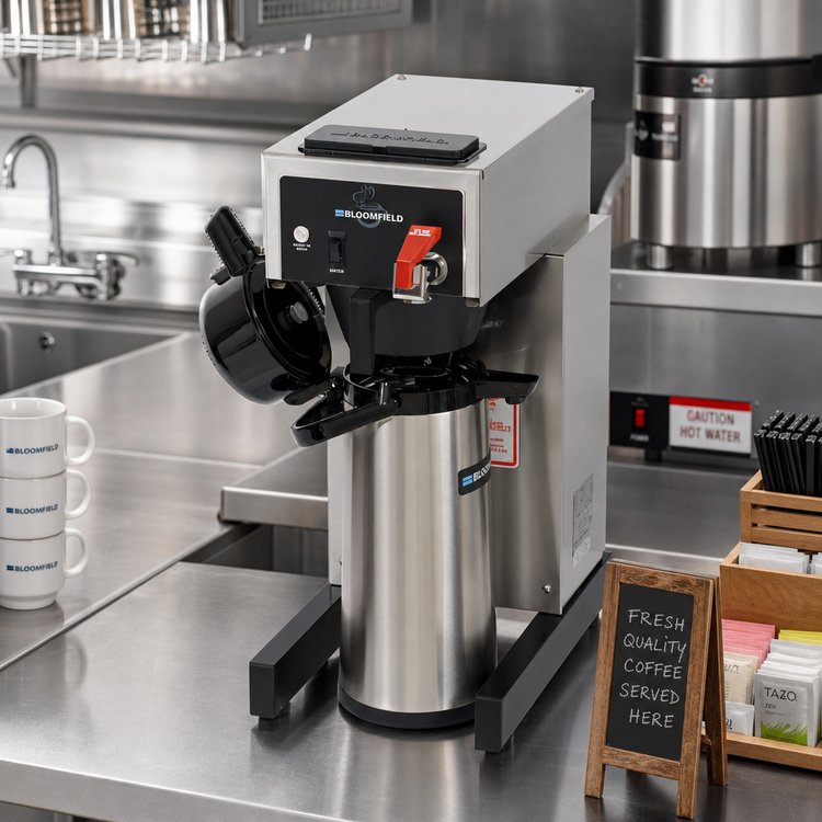 Product image #2 for Bloomfield Gourmet 1000 Automatic Fill Single Airpot Coffee Brewer with Hot Water Faucet, 120V