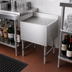 Thumbnail image #2 for John Boos Freestanding Open-Base Underbar Drainboard with Top Drain and Removable Perforated Insert, 24 x 21 x 32-1/2 Inches