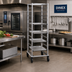 Thumbnail image #2 for Dinex Mobile Full-Height Open-Side Aluminum Pan Rack for 20 Full-Size 18 x 26 Pans