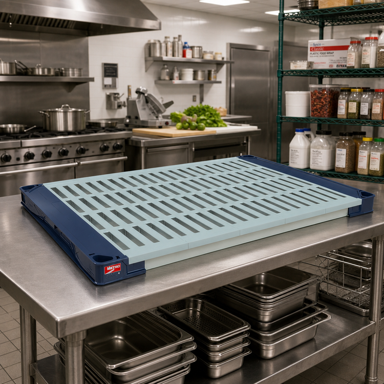 Product image #2 for MetroMax 4 60 Inch x 18 Inch Open Grid Polymer Shelf with Microban
