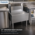 Thumbnail image #2 for Glastender 24-Inch Stainless Steel Underbar Beer Drainer with Front Drain Pan and Tubing Chase