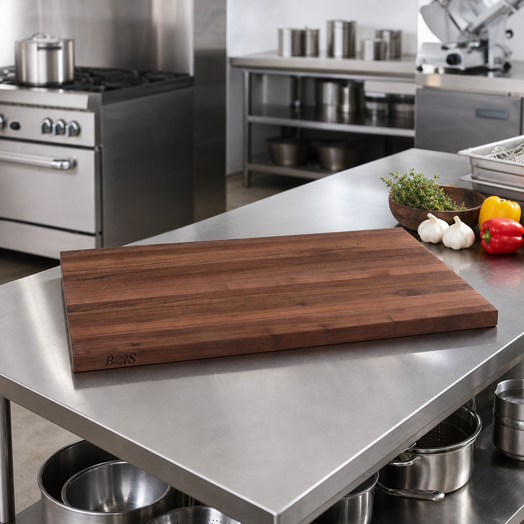 Product image #2 for Boos Block Full-Length Edge Grain American Black Walnut Kitchen Countertop, 18 x 25 x 1-1/2 Inches