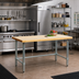 Thumbnail image #2 for Eagle Group 72 in. x 30 in. Wood Top Work Table with 1-3/4 in. Hardwood Top and Galvanized Tubular Base