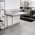 Thumbnail image #2 for Eagle Group Straight Clean Dish Table, Left-to-Right, 30 x 30 Inch, 16-Gauge 304 Stainless Steel Top