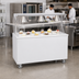 Thumbnail image #2 for Vollrath 2-Series Affordable Portable 60-Inch White Solid Top Utility Station with Buffet Breath Guard