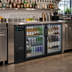 Thumbnail image #2 for Hurakan 60-Inch Counter Height Narrow 2-Section Back Bar Refrigerator with Glass Doors, 14.8 Cu. Ft.