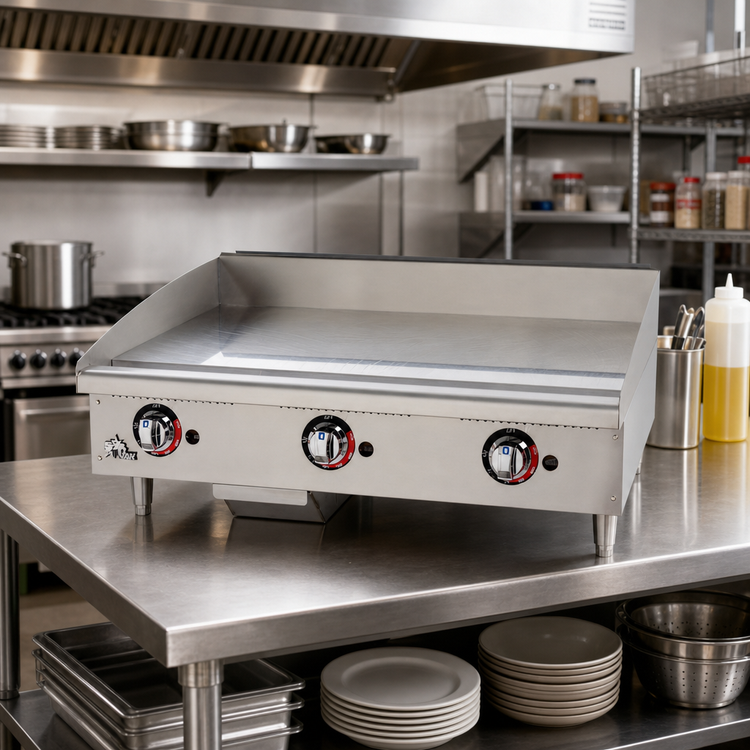 Product image #2 for Star-Max 36-Inch Heavy Duty Manual Gas Countertop Griddle with 1-Inch Polished Steel Plate