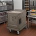 Thumbnail image #3 for Cambro Camtherm® Low Profile Electric Hot/Cold Food Holding Cabinet Cart, Single Door, Granite Sand, 11 Sheet Pan Capacity
