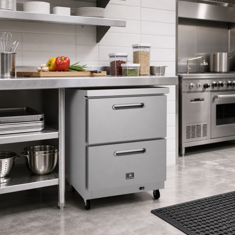 Product image #3 for Kelvinator Commercial 1-Section 2-Drawer Undercounter Refrigerator, 6.5 Cu. Ft., 27-Inch Wide