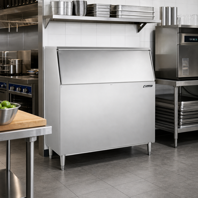 Product image #2 for Follett 1025-52 Slope Front Ice Bin with Top Hinged Front Doors, 52 Inch Wide, 1,030 lb Capacity