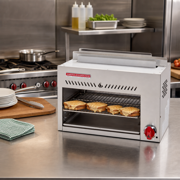 Product image #2 for American Range 24-Inch Countertop Gas Cheesemelter Broiler with Infrared Burner and 3 Rack Positions