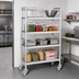 Thumbnail image #2 for Fermostock 4-Tier Perforated Mobile Polymer Shelving Unit, 47